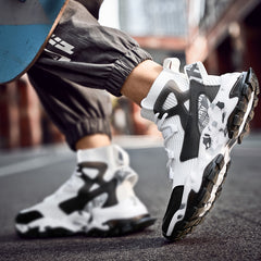 New fashion men's high-top shoes autumn and winter breathable flying shoes