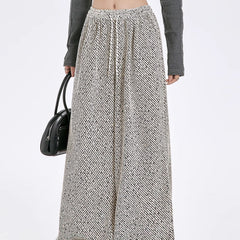 Striped Straight Casual Winter Loose Drooping Wide-leg Pants