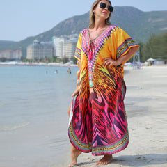Ethnic Print Beach Skirt Blouse