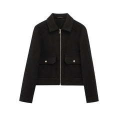 Women's Zipper  Soft Jacket Coat