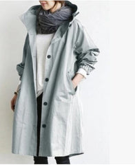 Trench Coat For Women, Medium Length, Petite, Elegant Waisted Long-sleeved Coat