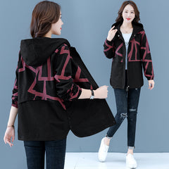 Style Large Size Windbreaker For Autumn Coat