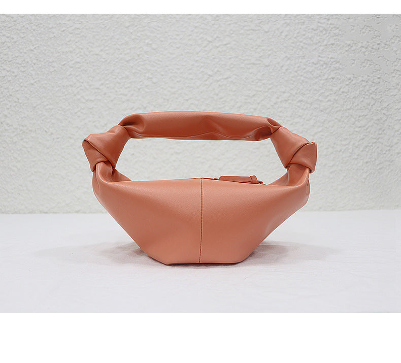 Women's soft leather cloud dumpling knot handbag - view 13
