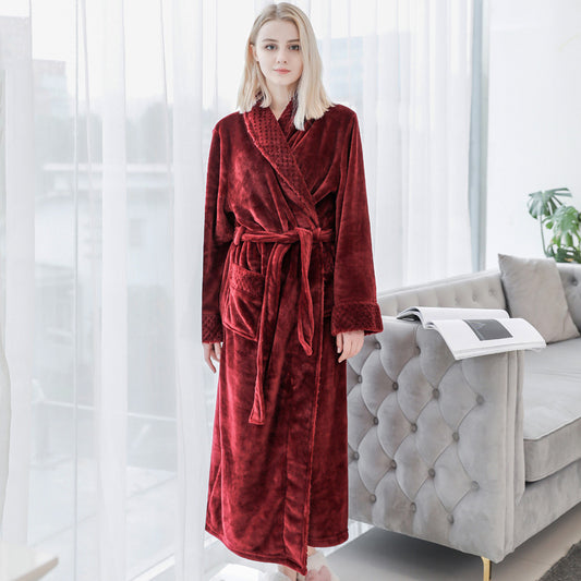 Flannel Thickened Household Clothes Fashion Bathrobe