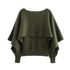 Women's Pullover Cape Sweater Top