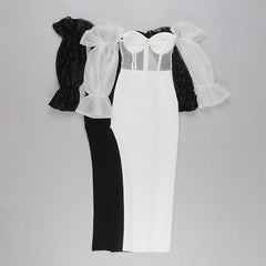Yarn Long Sleeve Party Wedding Toast Small Dress