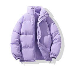 Cotton-padded Coat Stand Collar Cotton-padded Puffer Jacket Couple Wear Warm