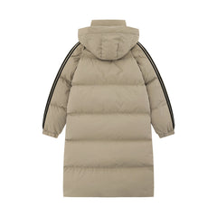 Long Below The Knee Hooded Cotton puffer Jacket Male