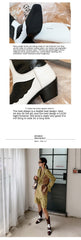 European Station Fashion Smoke Pipe Knee Boots Milk Pattern