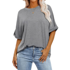 3 Pcs Women Oversized T-Shirt Short Sleeve Crew Neck Tee Tops Summer Casual Loose Tee T-Shirt