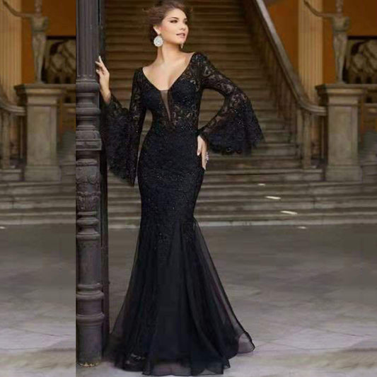 Sexy Slim Fishtail Long Banquet Dress