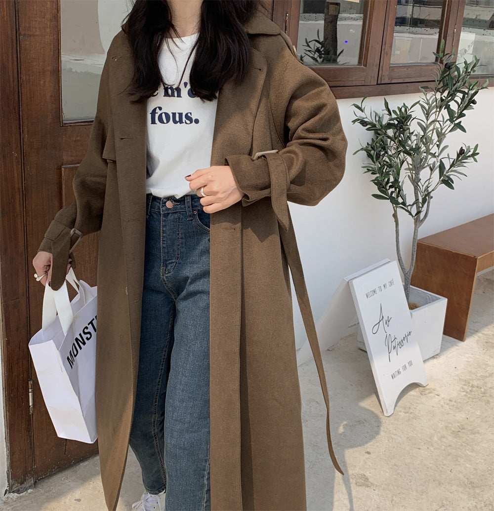 Warm Double-sided Cashmere Coat Handmade Long Coat