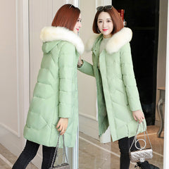 Self-version Big Fur Collar Padded Warm Cotton Winter Coat Quilted Puffer Jacket
