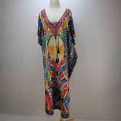 Ethnic Print Beach Skirt Blouse