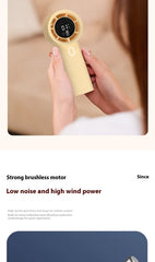 Handheld Fan USB Charging Desktop High-speed Turbo Fan