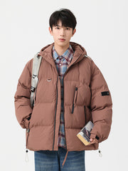 Multi-Color Warm Thickened Casual Youth Vitality Hooded Cotton-padded puffer Coat