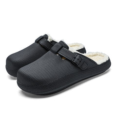 Autumn And Winter Eva Soft Bottom Home Travel Fleece-lined Slippers