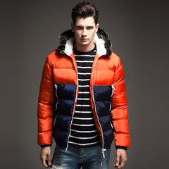 Winter Fashion Padded Coat Stitching Hood
