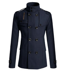 Men's woolen trench coat