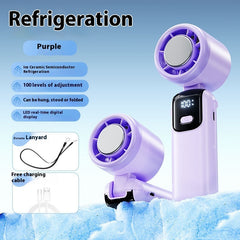 Violent Fan Digital Display High-speed Outdoor Handheld USB Cooling Fan