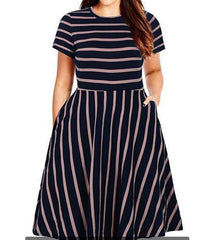 Women's striped pocket dress