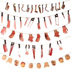 Halloween Horror Knife Flag Pulling Horror Curtain Bed Sheet