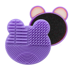 Makeup brush cleaning box