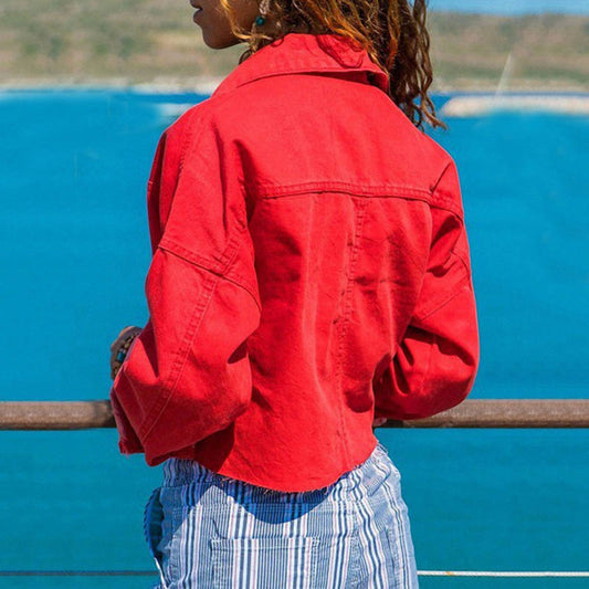 Denim button jacket