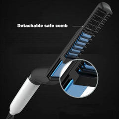 Electric Hair Straightener Brush,Men Quick Beard Straightener Styler Comb