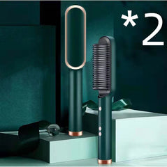 2 In 1 Hair Straightener Hot Comb Negative Ion Curling Tong Dual-purpose Electric Hair Brush