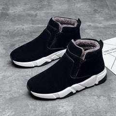 Plush thick warm high waist cotton shoes