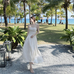 Vintage Temperament French Elegant Lace Sling Dress