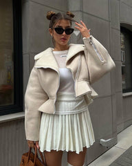 Women's Long Sleeve Solid Color Coat