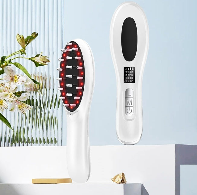 Electric Anion Hair Care Hair Brush Micro Current Red Blue Light Vibration Massage