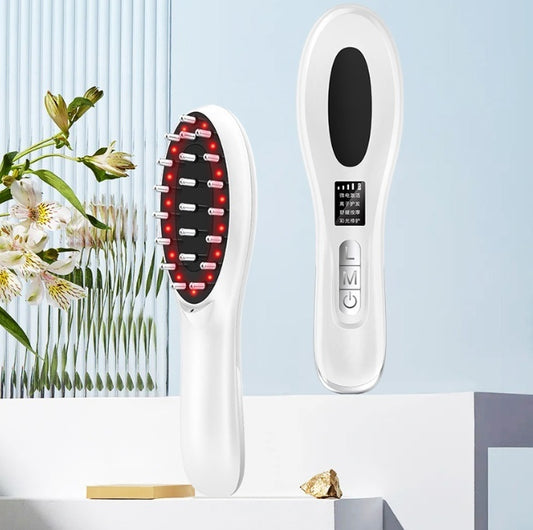 Electric Anion Hair Care Hair Brush Micro Current Red Blue Light Vibration Massage