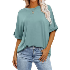 3 Pcs Women Oversized T-Shirt Short Sleeve Crew Neck Tee Tops Summer Casual Loose Tee T-Shirt