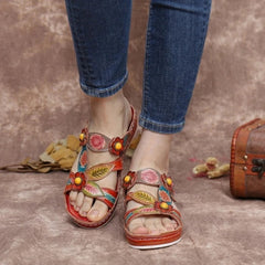 Flat Sandals Velcro Female Slippers