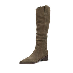 Knee-high Boots Chunky Heel  Autumn And Winter
