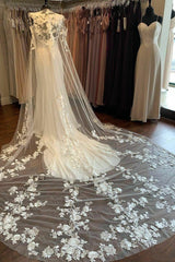 Bridal Wedding Dress White Long Shawl