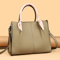 Women's leather crossbody tote bag - view 2