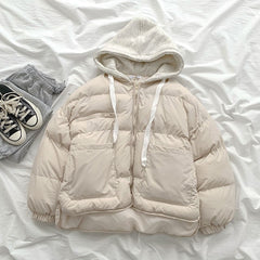 Student's Small Loose Bread Jacket Coat Hooded Cotton Puffer acket