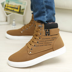 New High Top Canvas Casual Shoes Men