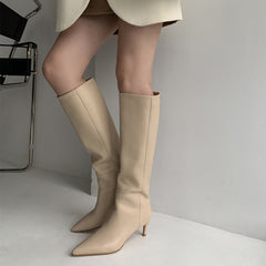 Winter Below The Knee Stiletto Heel Knight Boots Women