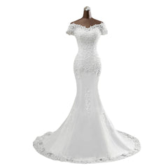 Tube Top Bridal Slim Wedding Dress Mermaid Lace Wedding Dress
