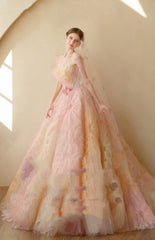 Wedding Dress Skirt Train Bride Performance Art