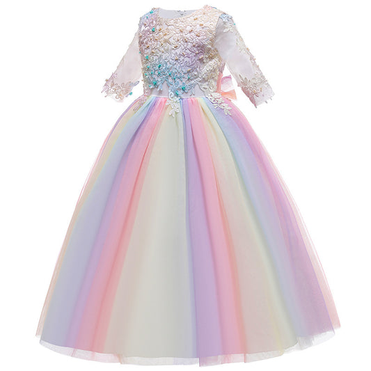 Summer New Girls' Wedding Dress Long