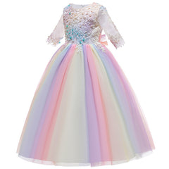 Summer New Girls' Wedding Dress Long