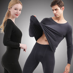 Women's Thin Slim Double-sided Plush Brushed Men's Thermal Underwear