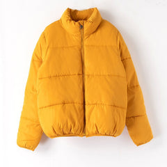 Cotton Padded Puffer Jacket Short Coat
