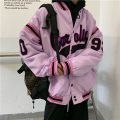 Vintage Harajuku Puffer Jacket Hip Hop Loose Jacket Women